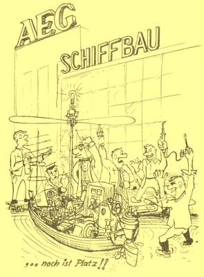 Werbung für AEG Schiffbau (Quelle Latte)