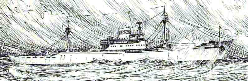 BREMERHAVEN,  Kühlschiff der UNION-Reederei (Zeichnng Sachse)