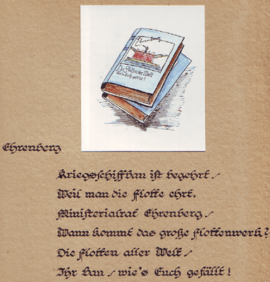 Ehrenberg wurde 1927 berufen und wurde 1945 Rektor der Hochschule (Quelle Latte)